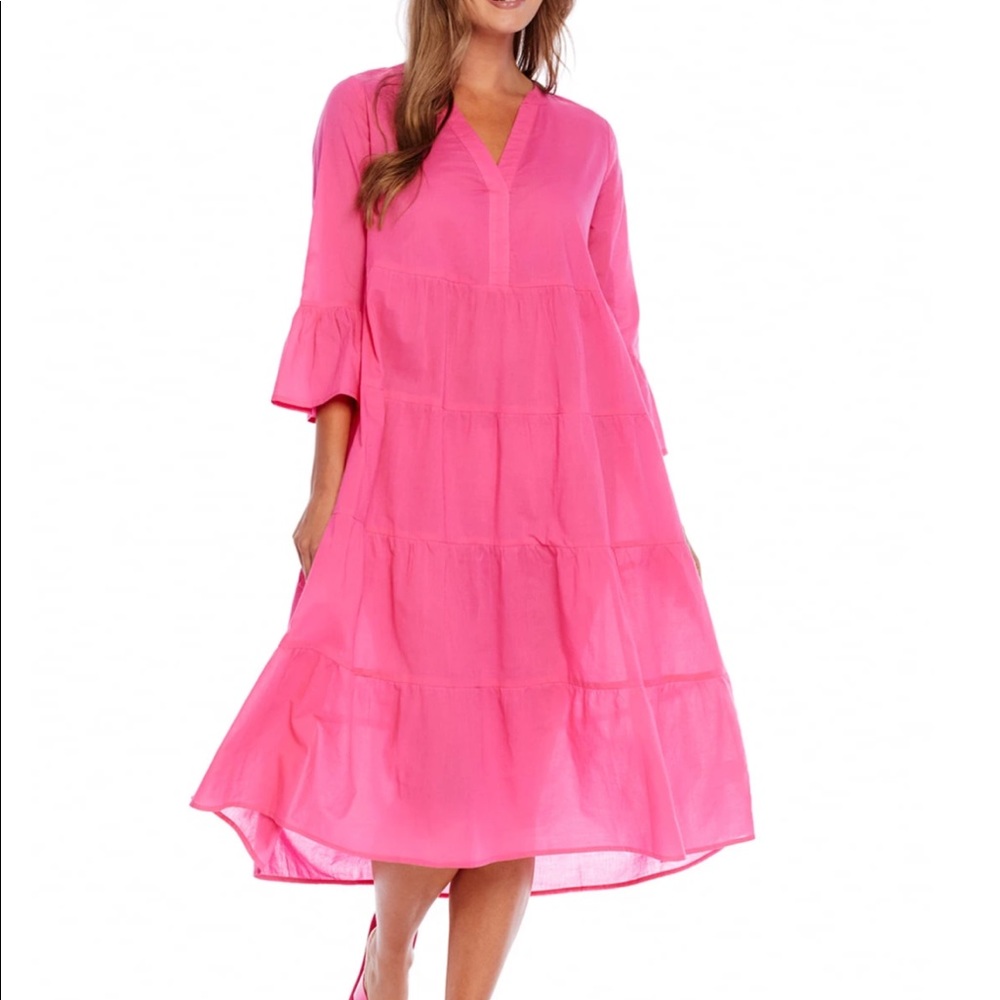 Mud Pie Portland Tiered Midi Dress Size Medium